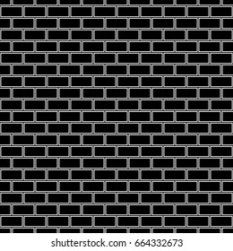 Seamless surface pattern design with blocks. Bricks cladding wall. Rectangle slabs tessellation vector. Repeated black slabs ornament background. Mosaic motif. Walling wallpaper. Digital paper. Vector