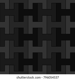 Seamless surface pattern design with chaine homme tiles ornament. Oriental traditional ornamentation with repeated letter shapes. Ancient mosaic wallpaper. Puzzle motif. Digital paper. Vector art.
