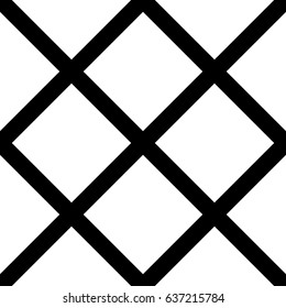 Seamless surface pattern design with diamonds ornament. Lozenge motif. Repeated white rhombuses on black background. Tile wallpaper. Digital paper with gems for textile print, web designing, page fill