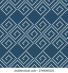 Seamless surface pattern design with ethnic ornament , repeated ornamental shapes composition. Modern sign ornaments. Vector pattern