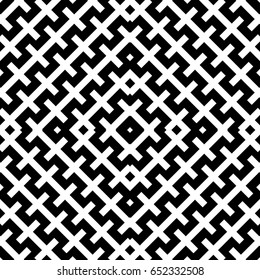 Seamless surface pattern design with ethnic embroidery ornament. Repeated black zipper lines wallpaper. Zigzag stripes. Jagged linear motif. Digital paper for page fills, web designing, textile print.