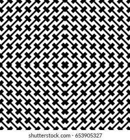 Seamless surface pattern design with ethnic embroidery ornament. Repeated black zipper lines wallpaper. Zigzag stripes. Jagged linear motif. Digital paper for page fills, web designing, textile print.