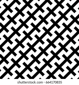 Seamless surface pattern design with ethnic embroidery ornament. Repeated white diagonal square wave lines wallpaper. Zigzag stripes. Jagged linear motif. Digital paper, web designing, textile print.