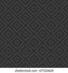 Seamless surface pattern design with ethnic ornament. Repeated black ornamental shapes composition. Embroidery motif. Cultural art wallpaper. Digital paper with ancient ornaments. Decorative work.