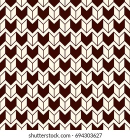 Seamless surface pattern design with herringbone motif. Repeated chevrons wallpaper. Zigzag lines. Jagged triangular waves. Digital paper, textile print, page fill. Vector art