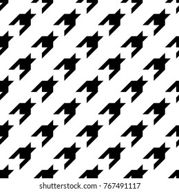 Seamless surface pattern design with houndstooth ornament. Cloth wallpaper. Fabric background. Mosaic motif. Digital paper, textile print, page fill, web designing. Fashion material image. Vector art.