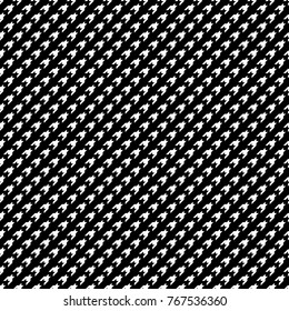 Seamless surface pattern design with houndstooth ornament. Cloth wallpaper. Fabric background. Mosaic motif. Digital paper, textile print, page fill, web designing. Fashion material image. Vector art.