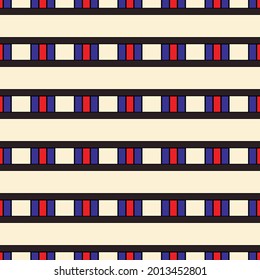 seamless surface pattern design inspired by the historical ancient Egyptian art, for fabric, textile, wallpaper, stationary, home décor, and more. 