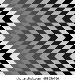 Seamless surface pattern design with interlocking polygons ornamentation. Color parallelogram and hexagons tessellation background. Checkered wallpaper. Mosaic motif. Ethnic ornament. Digital paper.