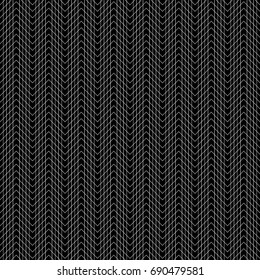 Seamless surface pattern design with interlocking polygons ornamentation. Black parallelograms and hexagons tessellation on white background. Tyre grip wallpaper. Grid motif. Crossing lines ornament.