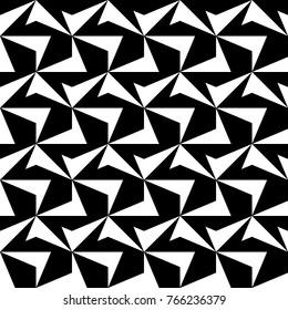 Seamless surface pattern design with modern ornament. Quadrangles background. Image with repeated quadrangular shapes. Arrows image. Jagged tooth wallpaper. Ethnic embroidery motif. Vector for print.