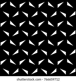 Seamless surface pattern design with modern ornament. Triangles background. Image with repeated triangular shapes. Geometric wallpaper. Ethnic embroidery motif. Digital paper for textile print. Vector