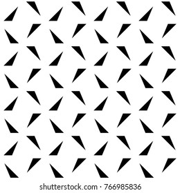 Seamless surface pattern design with modern ornament. Triangles background. Image with repeated triangular shapes. Geometric wallpaper. Ethnic embroidery motif. Digital paper for textile print. Vector