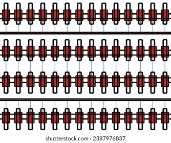 Seamless Surface Pattern Design Needles