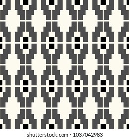 Seamless surface pattern design with ornament , repeated ornamental shapes composition.