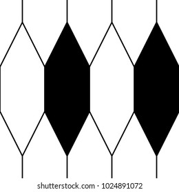 Seamless surface pattern design with picket tiles ornament. Oriental traditional ornamentation with repeated hexagon shapes. Ancient mosaic wallpaper. Grid motif. Digital paper for print. Vector art.