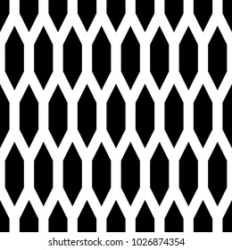 Seamless surface pattern design with picket tiles ornament. Oriental traditional ornamentation with repeated hexagon shapes. Ancient mosaic wallpaper. Grid motif. Digital paper for print. Vector art.