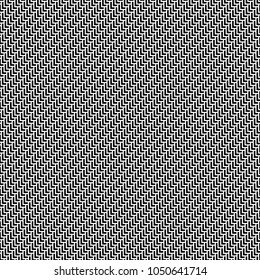 Seamless surface pattern design with polygons. L shape blocks wallpaper. Repeated mosaic figures background. Grid motif. Digital paper for page fills, web designing, textile print. Vector illustration