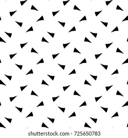 Seamless surface pattern design with polygons. Triangular blocks wallpaper. Repeated geometrical figures background. Mosaic motif. Digital paper with jagged triangles for web designing. Vector artwork