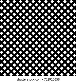 Seamless surface pattern design with quatrefoil figures. Oriental traditional ornament with repeated rounded shapes. Window tracery wallpaper. Grid motif. Digital paper abstract. Vector illustration.