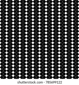 Seamless surface pattern design with quatrefoil figures. Oriental traditional ornament with repeated rounded shapes. Window tracery wallpaper. Grid motif. Digital paper abstract. Vector illustration.