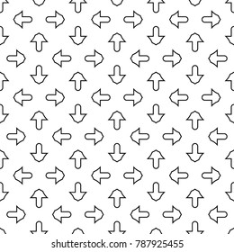 Seamless surface pattern design with quatrefoil figures. Oriental traditional ornament with repeated rounded shapes. Window tracery wallpaper. Grid motif. Digital paper. Vector art illustration.