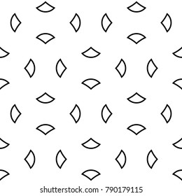 Seamless surface pattern design with quatrefoil figures. Oriental traditional ornament with repeated rounded shapes. Ancient mosaic wallpaper. Grid motif. Digital paper. Vector art illustration.