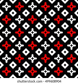 Seamless surface pattern design . Repeated different colors figures background. Symmetric abstract wallpaper. Oriental tile motif. Digital paper for textile print, page fill. Vector art illustration