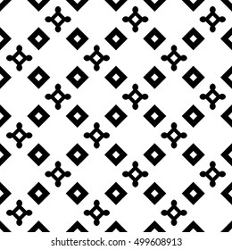 Seamless surface pattern design . Repeated black figures on white background. Symmetric abstract wallpaper. Oriental tile motif. Digital paper for textile print, page fill. Vector art illustration