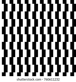 Seamless surface pattern design with square waves. Wavy lines. Broken strokes image. Repeated blocks background. Mosaic motif. Tiles wallpaper. Digital paper, textile print, wed designing. Vector art.