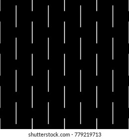 Seamless surface pattern design with strokes. Broken lines. Dashes motif. Vertical bars illustration. Repeated slabs ornament background. Dashed wallpaper. Linear image. Digital paper print. Vector.