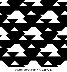 Seamless surface pattern design with stylized triangles ornament. Repeated polygons background. Triangular shapes wallpaper. Geometric figures motif. Digital paper, page fill, textile print. Vector.
