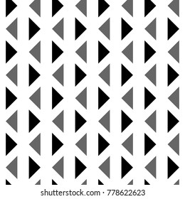 Seamless surface pattern design with triangles ornament. Repeated polygons background. Triangular shapes wallpaper. Geometric figures motif. Digital paper, page fill, textile print. Vector image.