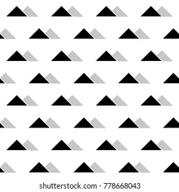 Seamless surface pattern design with triangles ornament. Repeated polygons background. Triangular shapes wallpaper. Geometric figures motif. Digital paper, page fill, textile print. Vector image.