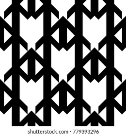 Seamless surface pattern design with triangles, figures ornament. Repeated polygons background. Triangular shapes wallpaper. Geometric figures motif. Digital paper, page fill, textile print. Vector.