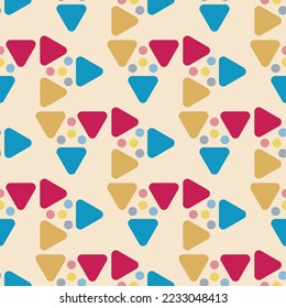 Patrón de superficie sin foco. Ornamento geométrico. Papel digital, impresión textil. Fondo de arte vectorial.