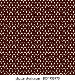 Seamless surface pattern with repeated mini triangles. Distressed geometric figures. Grunge abstract wallpaper. Scales or scallop texture. Ruined kite shapes motifs. Shabby digital paper. Vector art