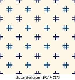 Seamless surface pattern with strokes. Repeated broken horizontal lines. Dashes motif. Simple geometric ornament. Hatched minimalist wallpaper. Modern abstract background with stitches. Vector