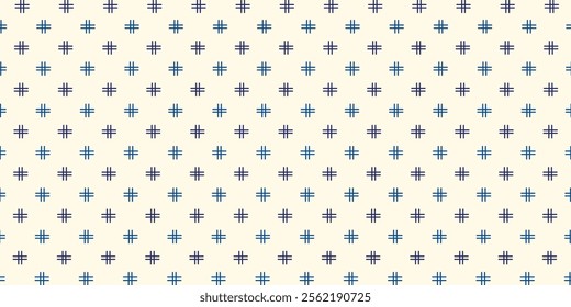 Seamless surface pattern with strokes. Repeated broken horizontal lines. Dashes motif. Simple geometric ornament. Hatched minimalist wallpaper. Modern abstract background with stitches. Vector