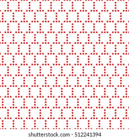 Seamless surface pattern with symmetric geometric ornament. Round spots texture. Circles abstract background. Polka dot motif. For digital paper, textile print, web design. Vector art illustration