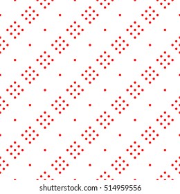 Seamless surface pattern with symmetric geometric ornament. Round spots texture. Circles abstract background. Polka dot motif. For digital paper, textile print, web design. Vector art illustration