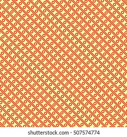 Seamless surface pattern with symmetric ornament. Circles and lines texture. Geometric abstract background. Grill motif. For digital paper, page fills, textile print, web design. Vector illustration