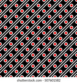 Seamless surface pattern with symmetric ornament. Circles and lines texture. Geometric abstract background. Grill motif. For digital paper, page fills, textile print, web design. Vector illustration