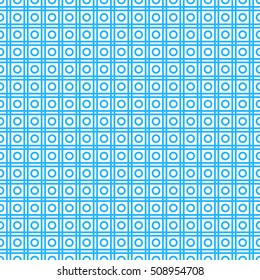 Seamless surface pattern with symmetric ornament. Circles and lines texture. Geometric abstract background. Grill motif. For digital paper, page fills, textile print, web design. Vector illustration