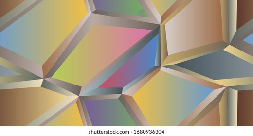 Seamless surface of polyhedrons. Abstract seamless background. Vector illustration