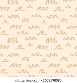 Seamless Surfboard Pattern with Cute Tropical Waves. Simple Beach Illustration and Organic Texture. Perfect for Vintage Wallpaper, Fabric, and Wrapping Paper. Trendy Design for Island Getaways.