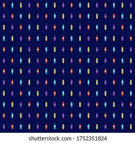 Seamless surfing pattern with various surfing boards. Summer surf vector illustration.