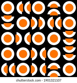 Patrón de sushi sin foco. Fondo del vector geométrico de Bauhaus