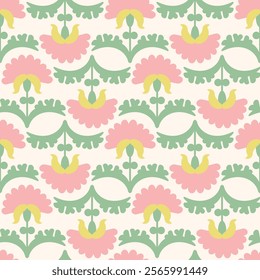 Seamless suzani pattern in beige background. Geometric shape patterns for fabrics and other things for creating different designs.	