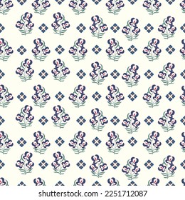 Seamless suzani pattern - blue carpet pattern, traditional art in Central Asia, used in the Home decor and fashion industry. Suzane. Embroidery textile product. 